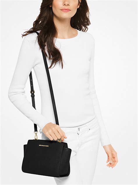 michael kors selma sizes|Selma Medium Saffiano Leather Crossbody .